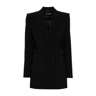 Dolce & Gabbana Jassen, Dames, Zwart, L, Multikleur Jasjes voor Stijlvolle Outfits