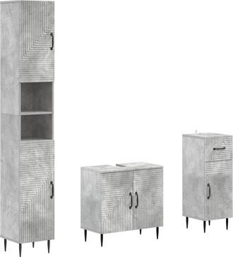vidaXL Juego De Armarios De Ba&ntilde;o De 3 Piezas Haarlem Vidaxl