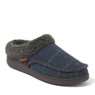 Dearfoams Mens Marshall Microsuede Moccasin Toe Clog