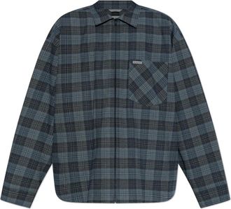 Balenciaga Light Jackets, male, Blue, Size: S Insulated Jacket With Designer Logo