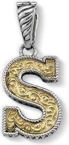 Samuel B. Two-Tone Initial Pendant in Silver/gold S at Nordstrom Rack