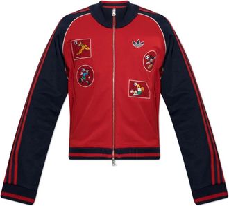 adidas Tracktop - Heren - Vesten met rits - Rood - L - Katoen - Hoodies & sweatvesten