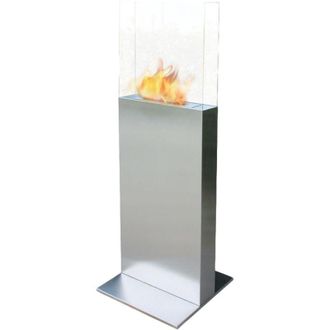 Purline Chimenea De Etanol De Torre En Acero Y Cristal Templado