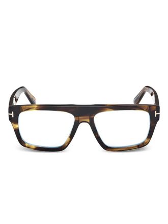 Tom Ford Eyewear rectangular-frame glasses - Brown