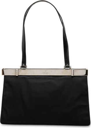 Gucci Pre-owned Womens Nylon Frame Shoulder Bag - Black Textile - One Size