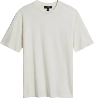 Mavi Cotton Blend Piqu&eacute; T-Shirt in Antique White at Nordstrom, Size Medium