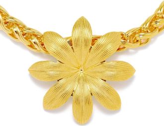 D'Estrëe Paris Elizabeth floral-detail necklace - women - Gold Plated Brass - One Size