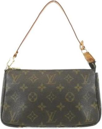 Louis Vuitton Tweedehands Canvas Louis Vuitton tassen - Dames - Vintage Handtas - Bruin - ONE Size - Vintage
