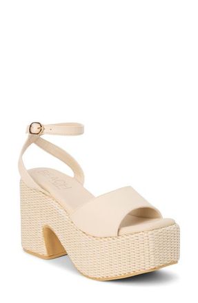 Matisse Footwear Arden Ankle Strap Platform Sandal in Ivory at Nordstrom, Size 11