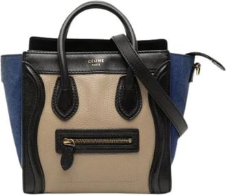 Celine Pre-owned Nano Luggage Tote - Dames - Vintage Handtas - Beige - ONE Size - Leer - Vintage