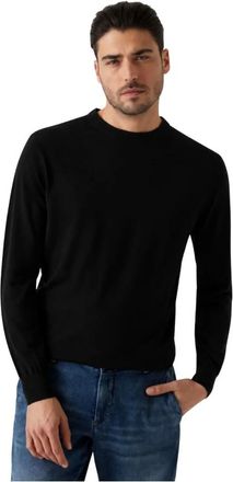 Guess Fred Crewneck Sweater - Knitwear - Hombre - Negro - XL