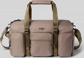 HUGO BOSS Weekender mit Rei&szlig;verschlusstaschen Modell EVERETT in Sand, Gr&ouml;&szlig;e 1