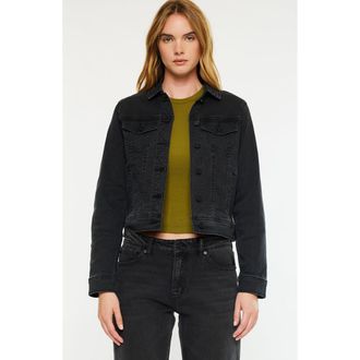 Kancan Drea Denim Jacket in Dark Gray at Nordstrom, Size X-Large