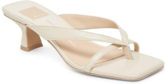 Dolce Vita Brevel Kitten Heel Flip Flop in Off White Leather at Nordstrom, Size 7.5
