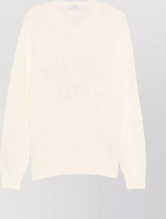 Givenchy ribbed crewneck sweater with long sleeves