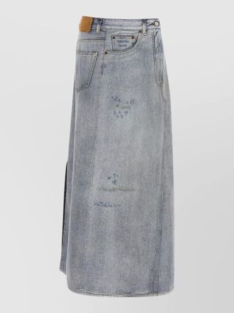 Maison Margiela asymmetric cotton straight skirt