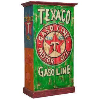 Biscottini International Armadietto da officina in legno massiccio dipinto a mano L89xPR45xH158 cm