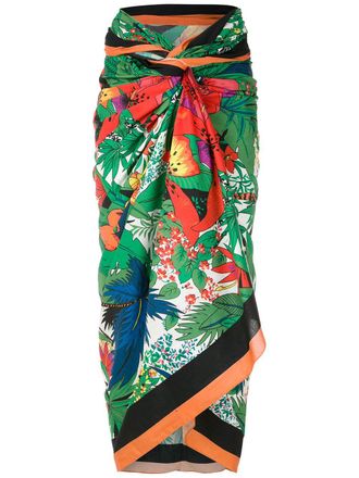 Amir Slama Sarong con stampa - Verde
