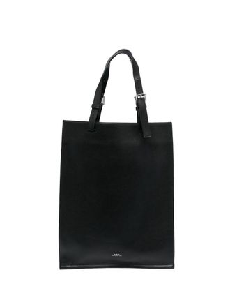 A.P.C. Shopper met logoprint - Zwart