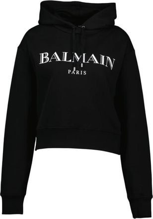 Balmain Vintage Katoenen Hoodie - Zwart - Dames - Hoodies - Zwart - M - Katoen - Hoodies & sweatvesten