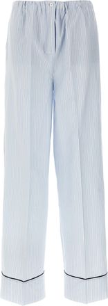 Prada Blue Cotton Casual Womens Pants
