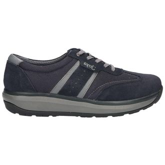 Joya David Leather Mens Low Top Trainers - Navy - Size:UK 10.5