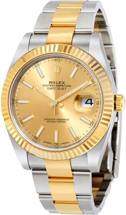 Rolex Datejust 41 Champagne Dial Steel and 18K Yellow Gold Oyster Mens Watch 126333CSO
