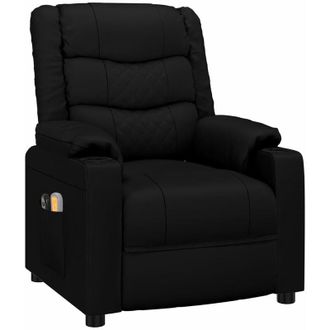 vidaXL Vidaxl - Sill&oacute;n De Masaje El&eacute;ctrico Cuero Sint&eacute;tico Negro