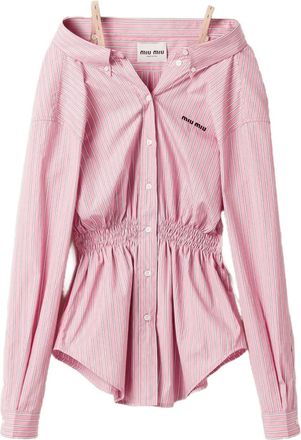 Miu Miu Abito corto a righe - Rosa