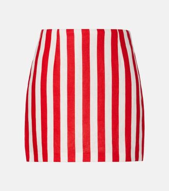 Poss&eacute; Minigonna Alice in lino a righe