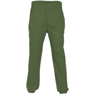 Urban Road Mens Plain Hooded Sweatshirt | Jogging Bottoms Military Green