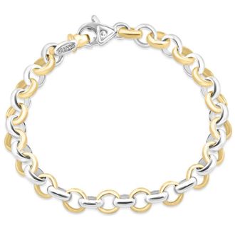 Pompeii3 Mens Link 14k Gold (36gram) or Platinum (59gram) 8mm Link Bracelet 9