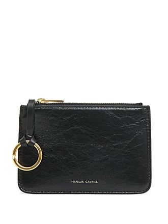 Mansur Gavriel logo-plaque leather wallet - women - Lambskin - One Size - Black