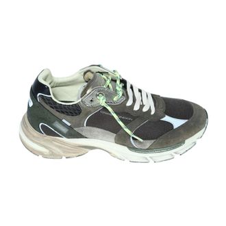 Crime London Sneakers, male, Green, Size: 10 US Green Fabric and Suede Sneaker