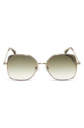 DIFF Eyewear Iris 59mm Gradient Square Sunglasses in Gold/G15 Gradient at Nordstrom