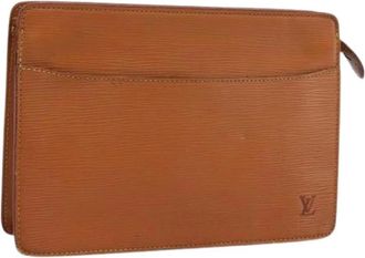 Louis Vuitton Pre-owned Epi Clutch Bag - Dames - Vintage Clutch - Bruin - ONE Size - Leer - Vintage