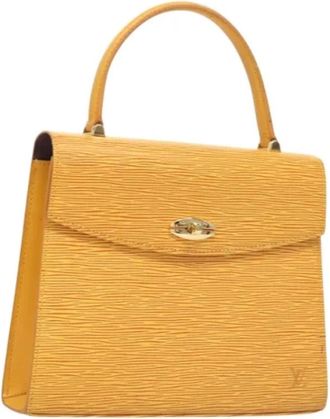 Louis Vuitton Tweedehands leren handtassen - Dames - Vintage Handtas - Geel - ONE Size - Leer - Vintage
