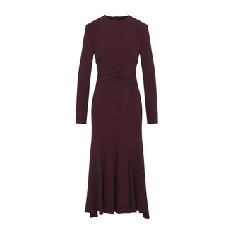 Alberta Ferretti Satin Midi Dress - female - Alberta Ferretti - Party Dresses - Red - XS - Dresses