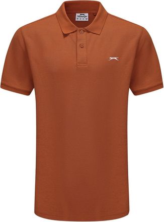 Slazenger Mens Plain Polo Shirt Short Sleeve Lifestyle Terracotta XXL