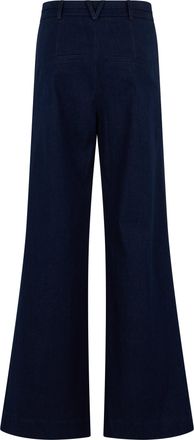 Veronica Beard Womens Bell-Bottom Denim Pants, Midnight Wash Viscose Flared Jeans