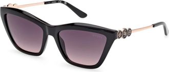 Guess Stijlvolle zonnebril in blauwe tint - Dames - Zonnebrillen - Zwart - 56 MM - Accessoires