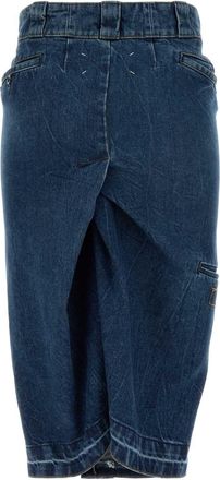 Maison Margiela Womens Denim Skirt Blue Cotton
