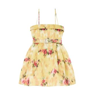 Ganni Short Dresses, female, Yellow, Size: XS Aurora Dress