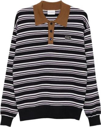 Dr&ocirc;le de Monsieur Tops, Heren, Veelkleurig, XL, Katoen, Gestreepte Gebreide Polo