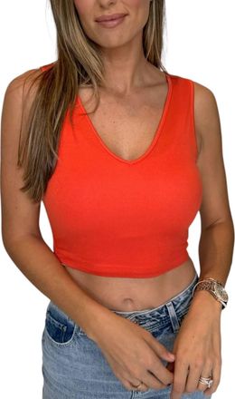 La Made Clement Crop Tank In Red