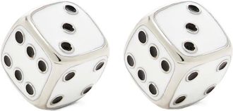 Marc Jacobs X Derrick Adams Dice earrings - women - Silver Plated Brass - One Size