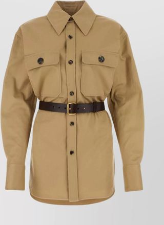 Saint Laurent safari shirt oversized belted waist