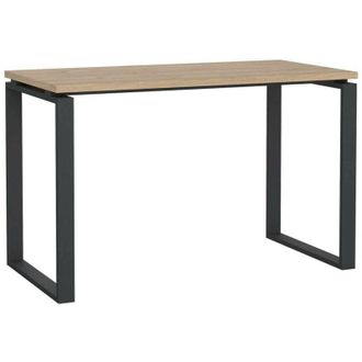 Dmora Scrivania Muriel, Scrittoio multiuso, Tavolo per ufficio porta pc, Piano di lavoro, 120x60 h76 cm, Rovere e Grigio - Dmora