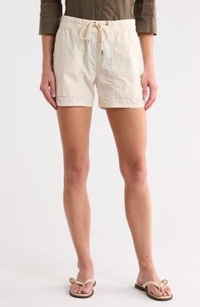James Perse Stretch Cotton Poplin Drawstring Shorts in Alabaster at Nordstrom Rack, Size 0