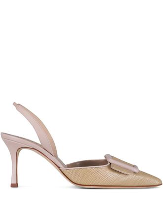 Manolo Blahnik Mayslibi slingback pumps - Beige